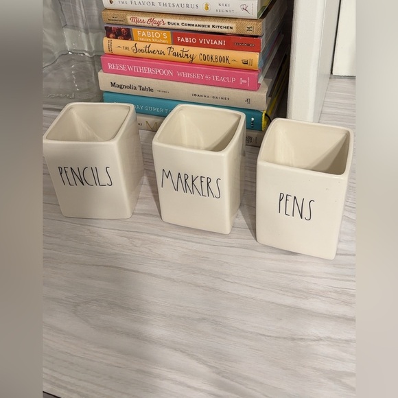 RAE DUNN Ceramic 3 Pc Desk/Office Organizers
Pens/Markers/Pencils Holders - Picture 3 of 3